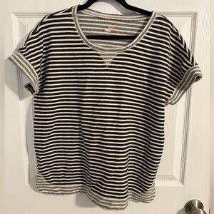 Style & Co. Sport Essential Striped Sweatshirt